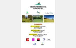 CHAMPIONNAT SENIORS : PROGRAMME ET RÈGLEMENT