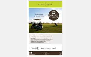 VOITURETTES GRATUITES À L'HERITAGE GOLF CLUB