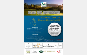 GP ANNIVERSAIRE DU GCB : LES 11, 12 ET 13 NOVEMBRE
