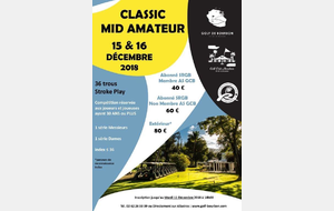 CLASSIC MID-AMATEUR 2018 LES DEPARTS TOUR 1 SAMEDI 15/12
