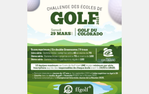 Challenge des Écoles de Golf 2025 au Golf Club du Colorado / Samedi 29 mars 2025