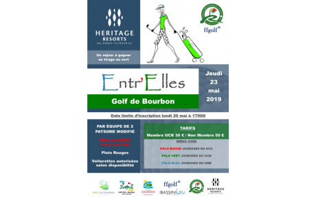 ENTR'ELLES JEUDI 23 MAI 2019 AU GOLF DE BOURBON