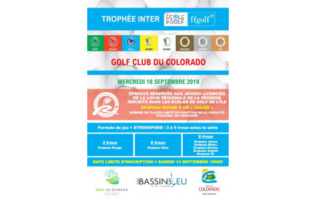 TROPHEE INTER ECOLE DE GOLF MERCREDI 18 SEPTEMBRE 2019 AU GOLF CLUB DU COLORADO LES DEPARTS