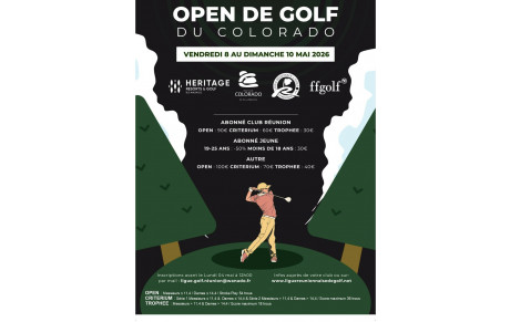 Les départs = OPEN DU COLORADO 2026 des vendredi 8, samedi 9 et dimanche 10 mai