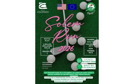 SOLEM RUN 2026 le samedi 8 août au Golf Club du Colorado